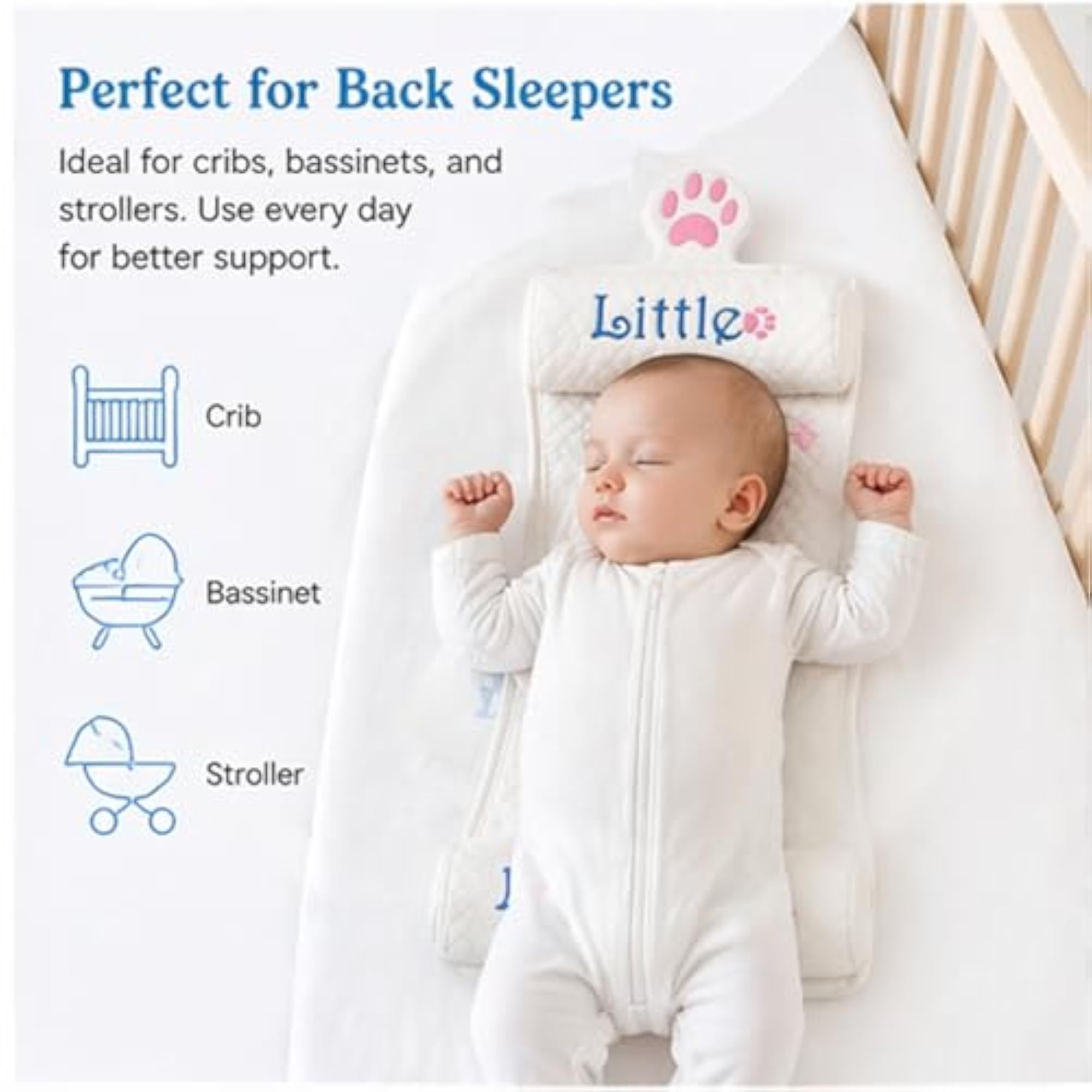 Baby Support Cushion for Supervised Awake Time, Soft Padded Pillow